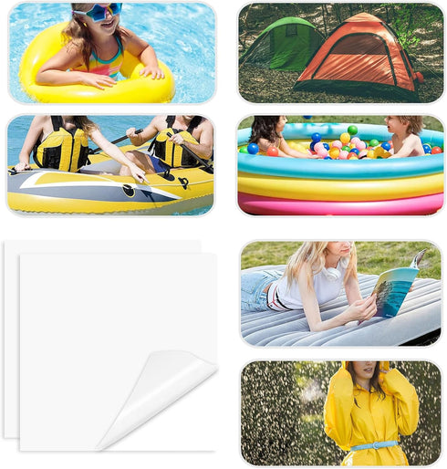 10pcs TPU Pool Patch Repair Kit Waterproof Inflatable Patch Repair for Air Mattress, Bounce House, Tent, Canvas, Canopy, Swimming Pool, Pool Float...