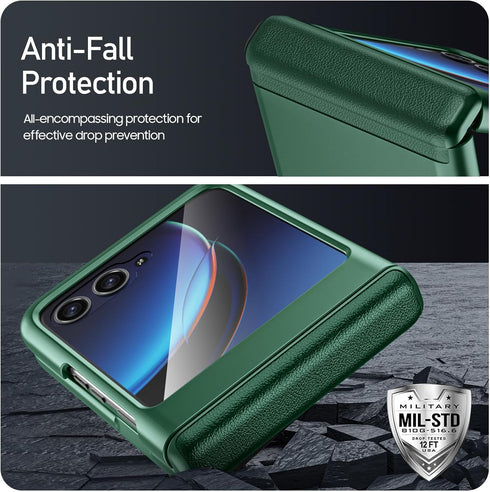 for Motorola Razr Plus Case, Built-in Screen Protector & Magnetic Hinge Protection & Ultra Thin Matte PC Shockproof Phone Cover Smartphone Case fo...