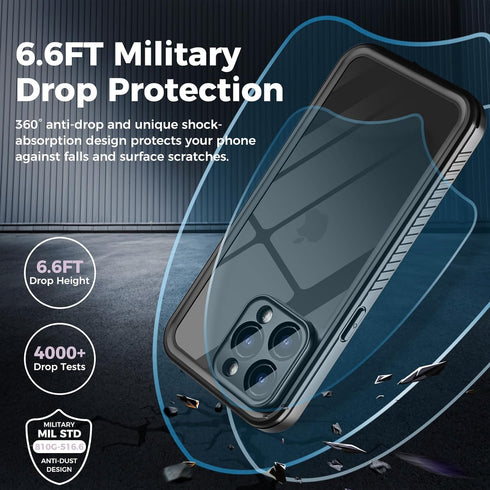 iPhone 14 Pro Max Case,IP68 Waterproof Case for iPhone 14 Pro Max Underwater Full Sealed Cover Snowproof Shockproof Dirtproof iPhone 14 Pro Max Ca...