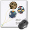 3dRose LLC 8 x 8 x 0.25 Inches Mouse Pad, Happy 26th Birthday, Modern Stylish Floral Balloons, Elegant Black/Brown/Blue (mp_161967_1)...