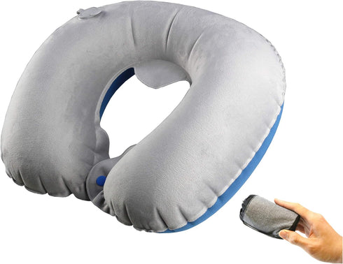 TREKOLOGY Inflatable Neck Pillow for Travel - Ultimate Comfort and Support for Airplanes, Cars, and More - Ergonomic Design for Restful Sleep and ...