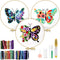 TINDTOP 3 Sets Embroidery Stitch Practice kit, Butterfly Flower Embroidery Kit for Beginners Include Cloth Hoops Threads for Craft Lover Hand Stit...