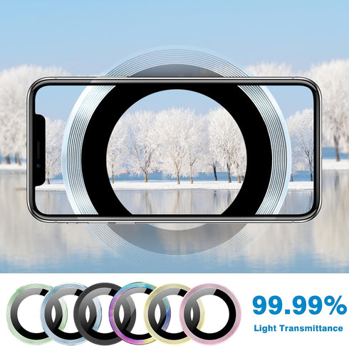 for iPhone 15 and iPhone 15 Plus Camera Lens Protector, Anti-Scratch Lens Cover 9H Tempered Glass Metal Camera Screen Protector Shockproof Camera ...