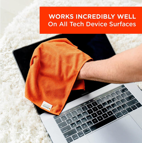 WHOOSH! Microfiber Cleaning Cloth, 3 Pack, Glasses and Screen Cleaning Cloth, Suitable for TV, Car Screen, Computer, Laptop, iPad, MacBook, Smart ...