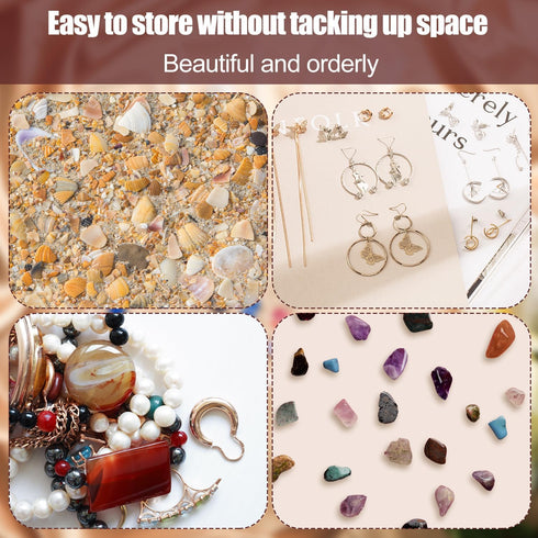 Acrylic Magnetic Seashell Display Box, Clear Small Craft Organizer Box Heart-Shaped Seashell Display Case Seashell Storage Box Container for Bead ...