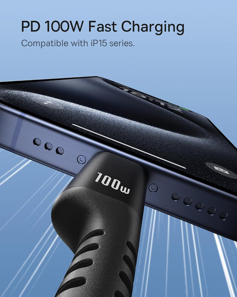 Baseus USB C Cable for Car, PD 100W 5A Fast Charging USB C Carplay Cable, Coiled USB C to USB C Charger Cord Compatible with iPhone15/Pro/Plus/Pro...