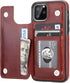 for iPhone 11 Pro Wallet Case with Card Holder,OT ONETOP PU Leather Kickstand Card Slots Case,Double Magnetic Clasp and Durable Shockproof Cover f...