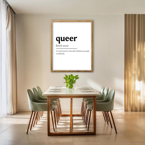 Posterizer 1 pcs-funny definition of queer-fabulous people worldwide-Gay & LGBTQ Art-Comedy Art-Gift for LGBTQ, Queer, Gay, Bi, Lesbian- UNFRAMED ...