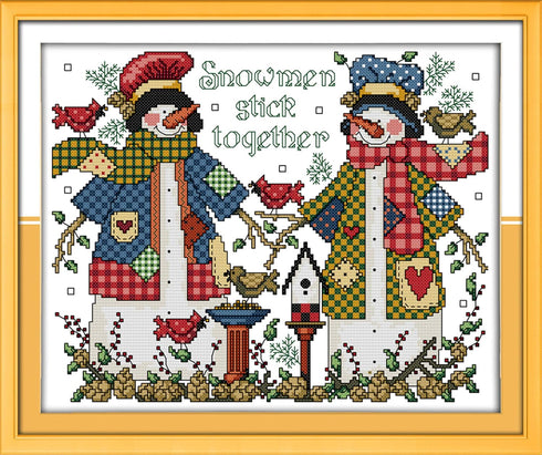 CaptainCrafts Cross Stitch Kits, Stamped Cross Stitch Kit Pre-printed Fabrics Embroidery Kit DIY Needlework Craft Kits Warm Gifts House Furniture ...