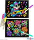 Super Pack of 18 Fuzzy Velvet Coloring Posters (Kids Themed - Day of the Dead) - Halloween and Dia de Los Muertos Coloring Crafts Activity for Tod...