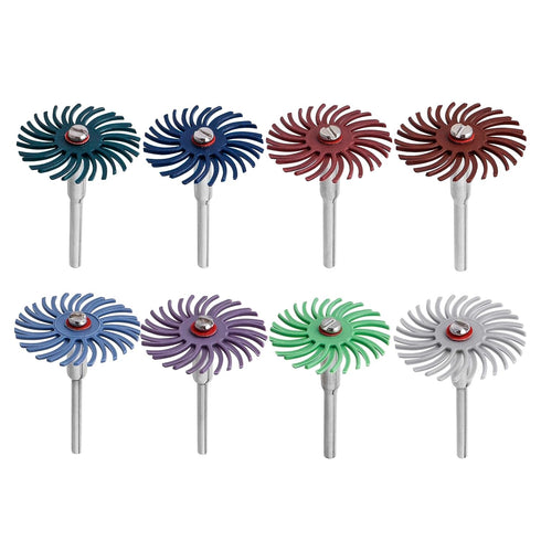 Yakamoz 50Pcs Radial Bristle Disc Kit 1 Inch Radial Polishing Discs Jewelry Detail Abrasive Brush Wood Metal Gap Polishing Wheels for Rotary Tools...