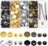 Alritz 17mm Leather Snap Fasteners Kit, 72 Set Metal Button Snaps Press Studs with 4 Setter Tools, 6 Color Leather Snaps for Clothes, Jackets, Jea...