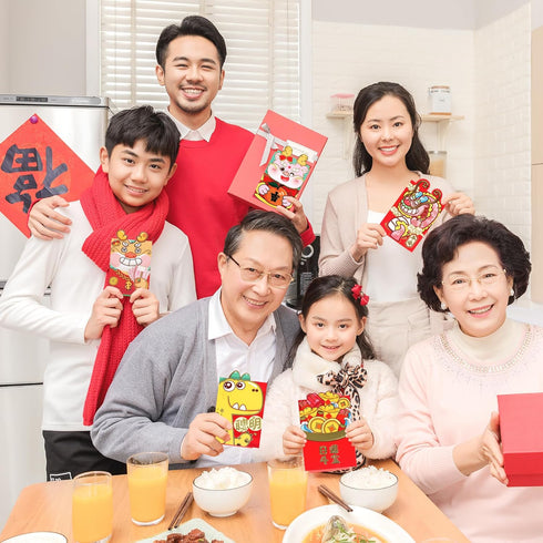 36/72pcs Chinese Red Envelopes Year of The Dragon Lucky Money Red Packet Hong Bao for New Year 2024 Spring Festival Envelopes Chinese New Year Chr...