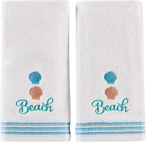 SKL Home by Saturday Knight Ltd. South Seas 2-Piece Hand Towel Set, White...