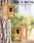 Quick Release Bird Box Hanger Bracket, GS Alderaul 4 Sets Galvanized Steel Bird House Mounting Bracket, Bluebird House Wall Mount, Bird Nesting Bo...