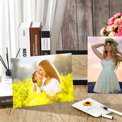 3 Pcs 8 x 10 Inch Aluminum Sublimation Metal Photo Blanks Sublimation Metal Sign Blanks 0.65 mm Thick DIY Photo Sign Blank for DIY Sublimation Pri...