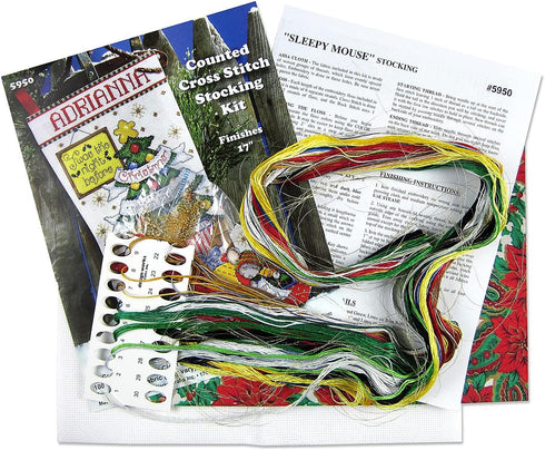 Design Works Crafts Sleepy Mouse Counted Cross Stitch Stocking Kit, Multi, Pest Repeller v.323...