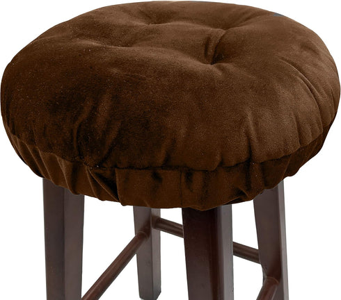 Augld Bar Stool Cushion Soft Velvet Padded Round Stool Cover 12" Velvet Coffee...