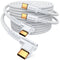 240W USB C to USB C Cable Fast Charge (2-Pack,6.6ft), USBC to USBC Right Angle for iPhone 15/15Pro/15Plus/15ProMax, MacBook Pro 2020, iPad Pro 202...