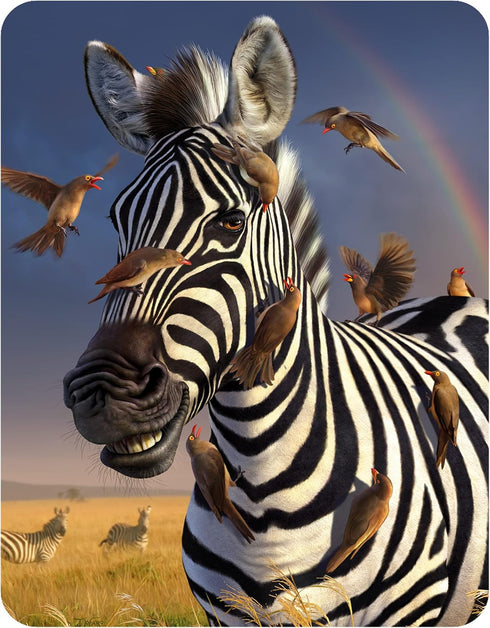 Magnet - Jailbird from Deluxebase. Lenticular 3D Zebra Fridge Magnet. Magnetic Decor for Kids and Adults with Artwork Licensed from Renowned Artis...