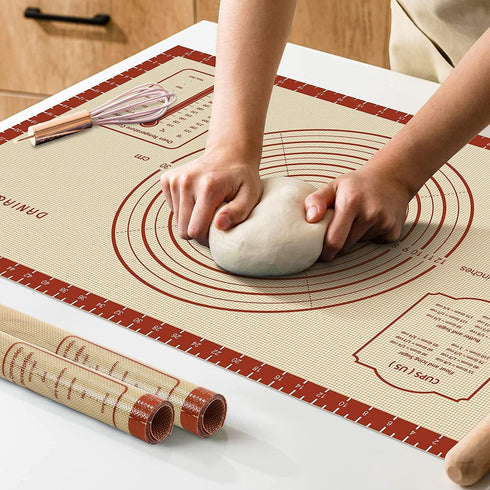 26x16 Inch Extra Thick Silicone Baking Mat with Measurements, Non-slip and Reusable - For Cookies, Bread, Pastry...
