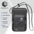 VENTURE 4TH Passport Holder Neck Wallet with RFID Blocking Nylon Lining - Hidden Neck Pouch for Travel (Gray)...