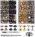 400Pieces (100 Sets) Leather Snap Fastener Kit Tool 5/8inches (15mm) Snap Button kit Snaps for Leather Anti-Rust Fasteners for Bag, Jeans, Clothes...