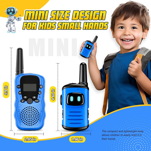 Kids Walkie Talkies Toys for Boys: comedyfun Mini Robots Walkies Talkies 2 Pack Birthday Gifts for 3 4 5 6-8 Year Old Boys Toys for 4 5 6 7 8-10 Y...