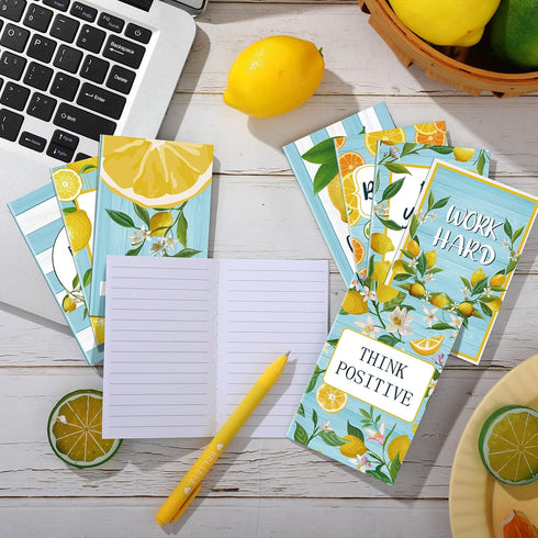 Geyee 36 Pieces Mini Notebooks Lemon Pocket Notepads Inspirational Notepads Small Motivational Journal Notebook Lemon Zest Lesson Planner for Offi...
