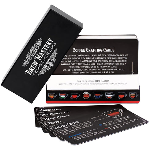 Home Barista Recipe Cards - 39 Ultimate Coffee Recipes: Step-by-Step Brewing Guide, Pro Tips & Techniques, Durable & Compact for Coffee Lovers...