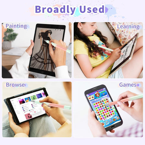 Stylus Pens for Touch Screens, High Precision 2-in-1 Disc Stylus Pen with Magnetic Adsorption, Compatible with iPad/iPhone/Tablets/Android and All...