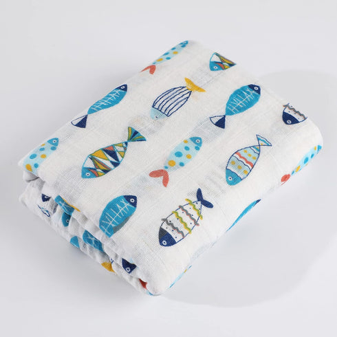 SANNIX Muslin Swaddle Blankets Girl Receiving Baby Blanket Boy Swaddle Blankets for Baby Boy Cute Print Baby Blanket - Lightweight, Breathable, La...