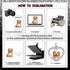 Junkin 24 Pcs Sublimation Rhinestone Trays Pendant Set, Including 6 Double Sided Blank Rhinestone Bezel Trays, 6 Pcs Thick Chains with 12 Sublimat...