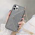 Omorro Glitter Diamond Sequins Wallet Case with Shiny Crossbody Chain for iPhone 12 Pro Max Black...