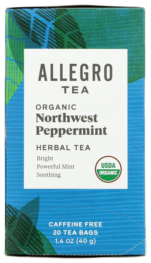 Allegro Tea, Organic Northwest Peppermint Tea Bags, 20 ct...