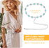 Concho Chain Waist Belts for Women, Turquoise Western Metal Belt Adjustable Cowgirl Belt with Buckle for Jeans Dresses...