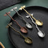Gold Retro Dragonfly Spoon Coffee Spoon Stainless Steel Tableware Creative Sugar Spoon Tea Spoon Stir Bar Spoon Stirring Spoon, Dessert Spoon, Cak...