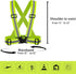 2 Pack Hi Vis Safety Vests - Adjustable Bright Neon Color High Visibility Reflective Safety Straps Gear for Traffic Control, Running, Cycling...
