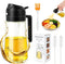 Ponpon Oil Sprayer for Cooking, 16oz Olive Oil Spray Bottle, Oil Dispenser for Kitchen for Barbecue, Salad, Cooking, Baking (Black)...