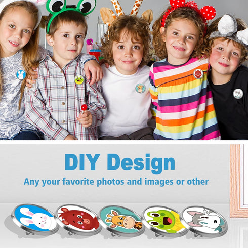 Sublimation Blank Pins DIY Button Badge, Sublimation Silver Blank Base Pins Aluminum Sheet with Butterfly Pin Backs for DIY Craft Jewelry Making L...