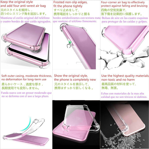for Samsung Galaxy S10 Lite Case / A91 Case / M80s Case Clear TPU Four Corners Cover Transparent Soft funda...