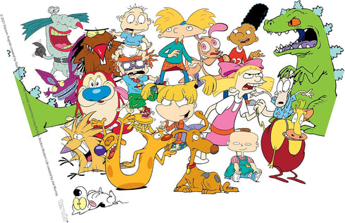 Tervis Nickelodeon - 90's Group Made in USA Double Walled Insulated Tumbler Travel Cup Keeps Drinks Cold & Hot, 24oz, Classic...