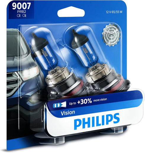 Philips Automotive Lighting 9007 Vision Upgrade Automotive Replacement Headlight Bulb, Fits Select High Beam, Low Beam, or Fog Positions (Pack of ...