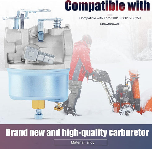 632113 Carburetor Compatible with Tecumseh 632113A HS40 HSSK40 Snowblower Toro 38010 38015 38250 Snowthrower 421 521 4HP 5HP Adjustable 056-326 52...