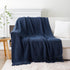BATTILO HOME Navy Blue Throw Blanket for Couch, Knitted Blue Blanket Throw 50'' x 60'', Super Soft Warm Navy Throws for Chair Sofa Home Decor...