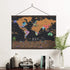 Magnetic Poster Hanger Frame - 24 inches Wooden Magnetic Poster Frame Hanger for Scratch Off Maps, Prints, Pictures, Photos, Canvas Artwork...