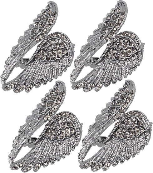 4Pcs Angel Wing Pin Brooch Unisex Crystal Angel Wing Corsage Pin Brooch Cardigan Breastpin Clip Lapel Pin Coat Badges for Tuxedo Blazer Cardigan S...