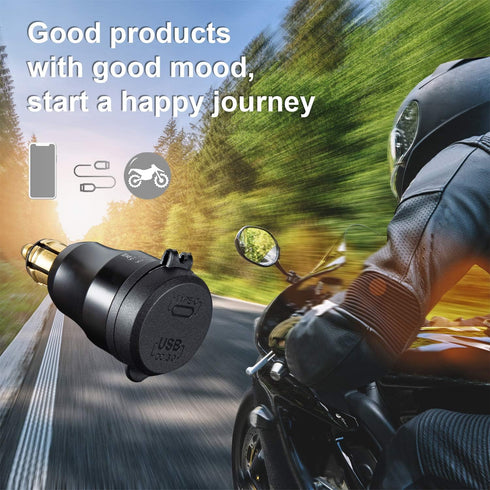 Cllena DIN Hella Plug to Quick Charge 3.0 USB Charger & Type C Power Delivery Adapter for BMW Motorcycle (Blue)...