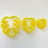 CHENRUI Set of 3 Monstera Leaf Polymer Clay Cutter Set Cookie Fondant Cutters...