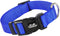 TwoEar Heavy Duty Dog Collar Reflective, Adjustable Nylon Pet Collar with Durable Buckle for Medium Breeds Dog?M, Blue?...